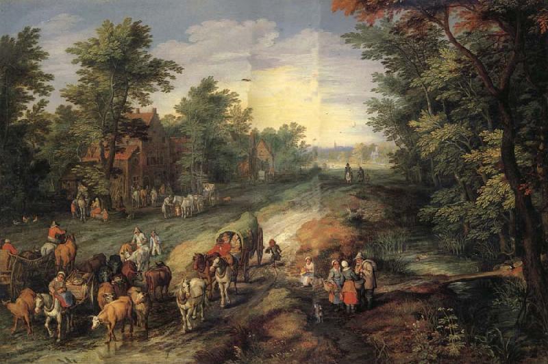 Jan Brueghel Village Street France oil painting art